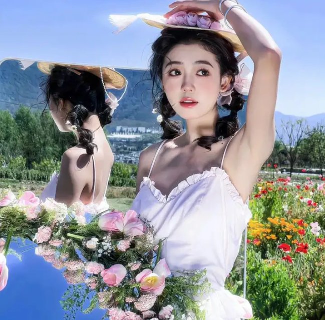 圆月映花都